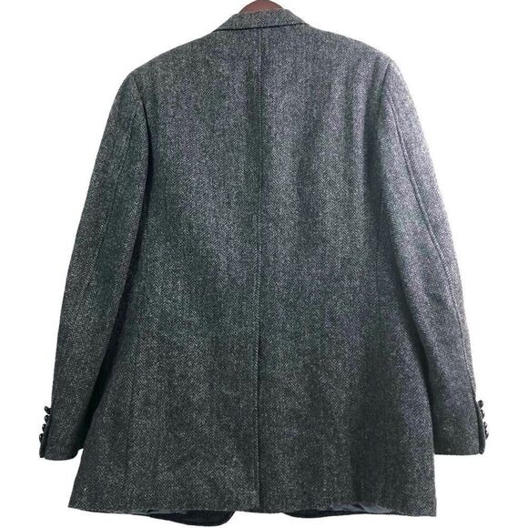 Vintage Lord & Taylor Gray Black All Pure Wool Jacket - Picture 2 of 12
